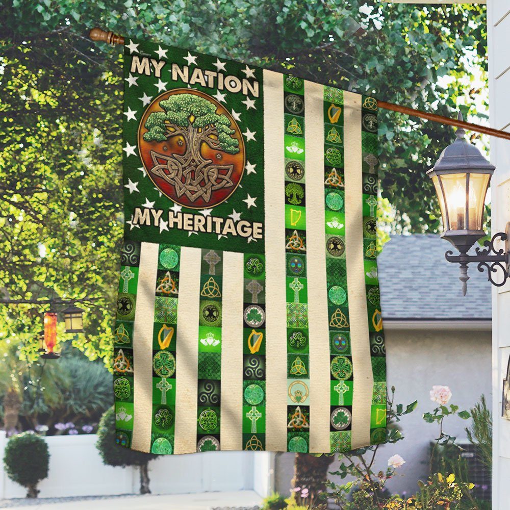 Irish Celtic Tree Of Life Flag My Nation My Heritage MLN63F - Image 2