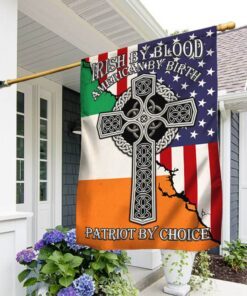 Irish Christian Cross Celtic Ireland America Flag THH3746Fv1