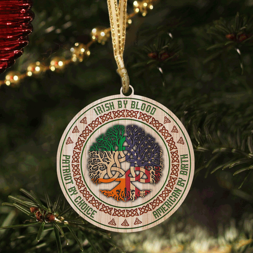 Irish Christmas Ornament Irish By Blood American By Birth Patriot By Choice QNK06O - Image 3