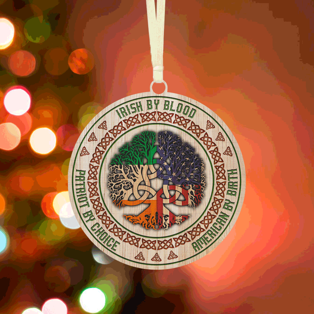 Irish Christmas Ornament Irish By Blood American By Birth Patriot By Choice QNK06O - Image 4