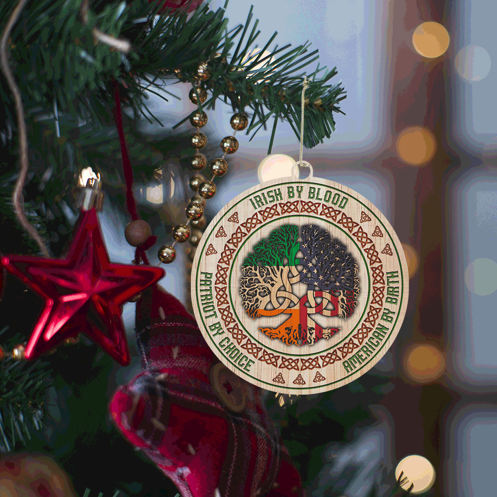 Irish Christmas Ornament Irish By Blood American By Birth Patriot By Choice QNK06O - Image 2