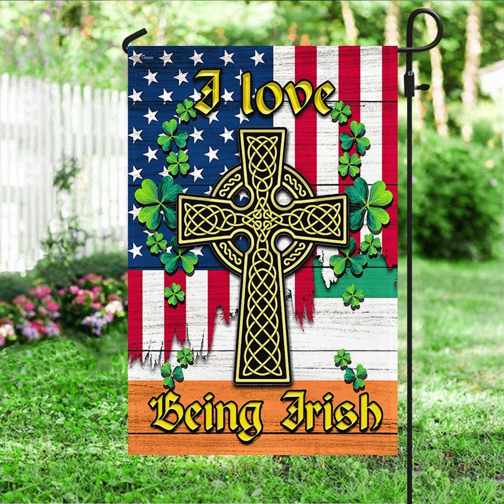 Irish Flag, I Love Being Irish, Irish Harp, St. Patrick's Day, Ireland American Flag QNV21Fv1 - Image 5