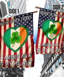 irish in my veins american in my heart flag 6167