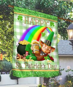 Irish Leprechaun Flag Happy St. Patricks Day LNH047F