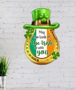 Irish Lucky Horseshoe Charm Hanging Metal Sign DBD3322MS