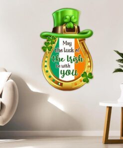 irish lucky horseshoe charm hanging metal sign dbd3322ms 6148