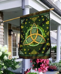 Irish Shamrock With Celtic Flag