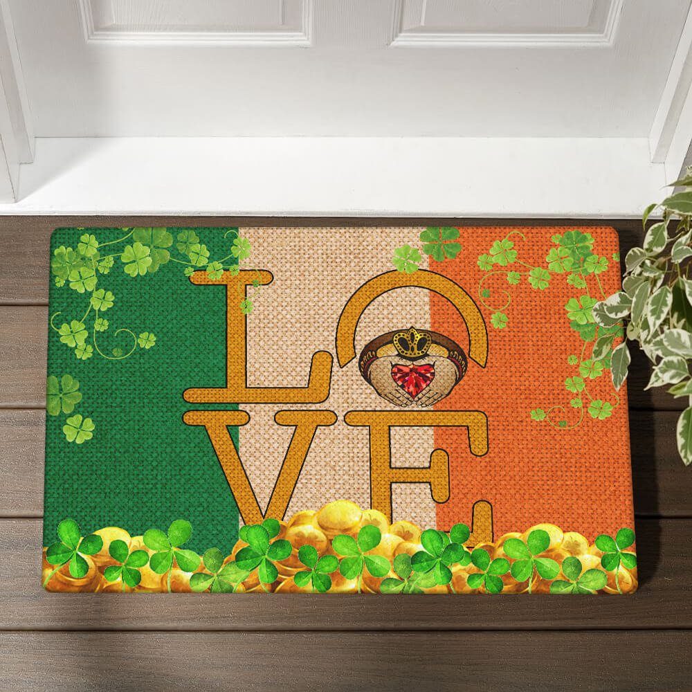Irish St. Patrick's Day Claddagh Ring Doormat NNT4210DM