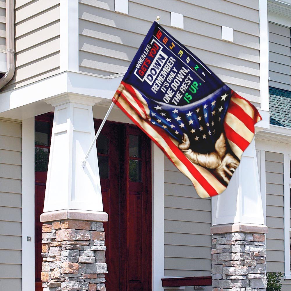 It's Only One Down The Rest Is Up - Biker Flag - Image 4