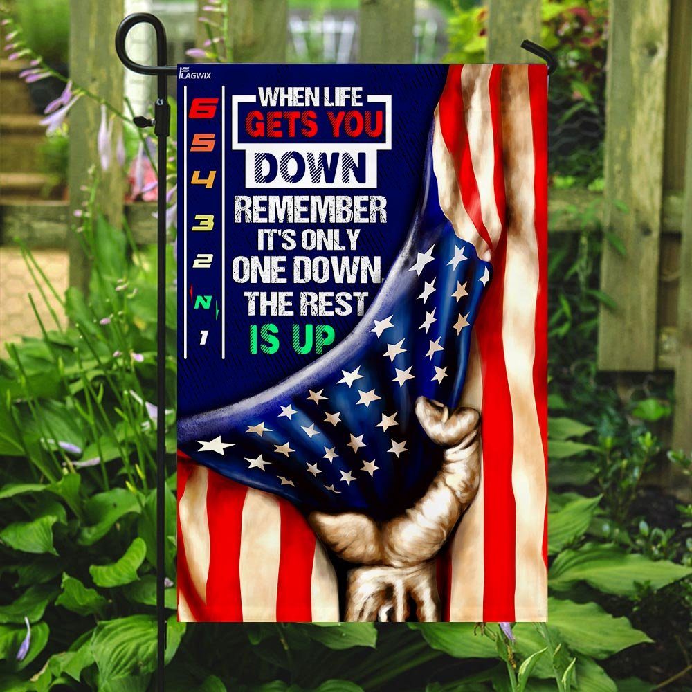 It's Only One Down The Rest Is Up - Biker Flag - Image 7