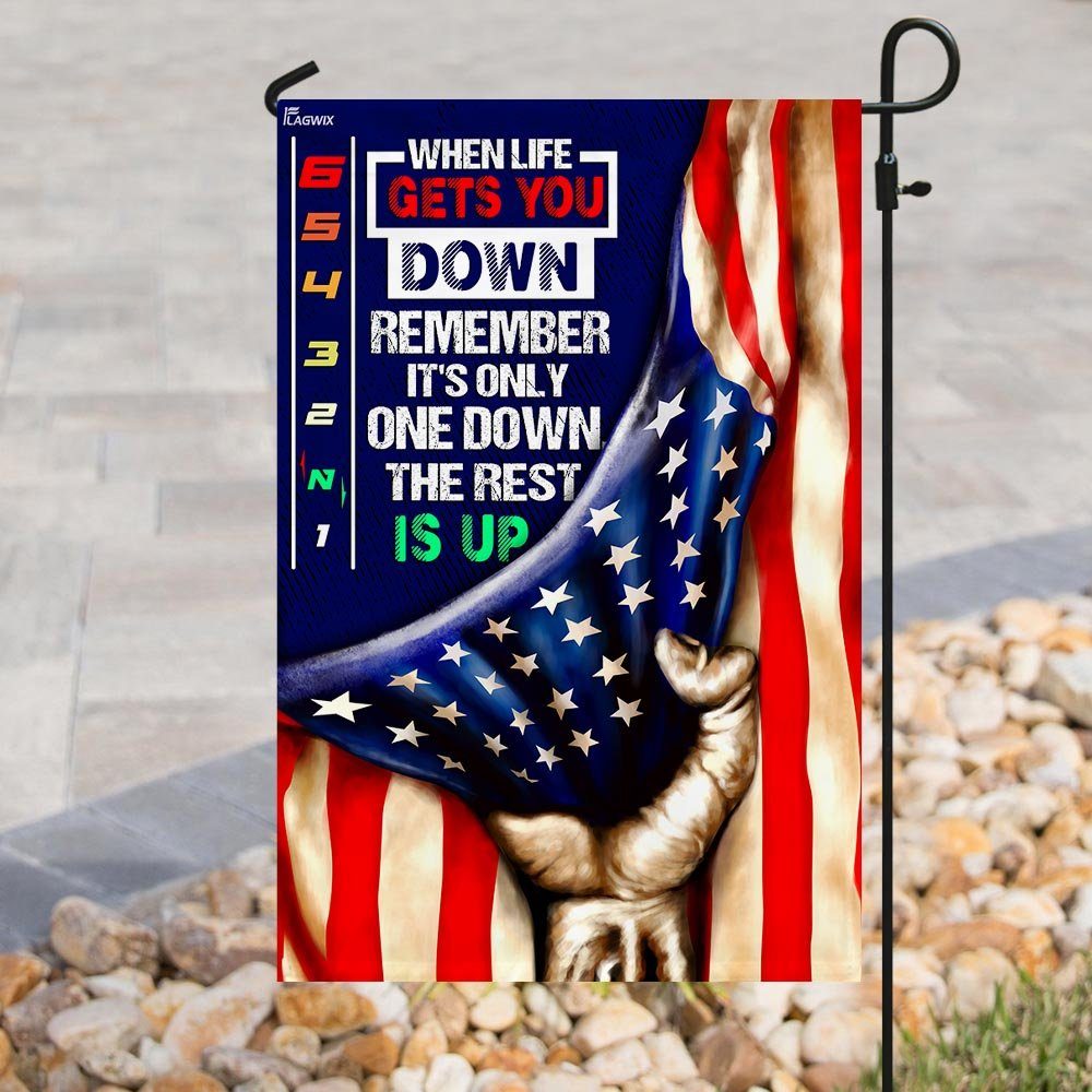 It's Only One Down The Rest Is Up - Biker Flag - Image 8