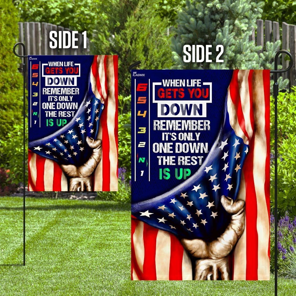 It's Only One Down The Rest Is Up - Biker Flag - Image 10