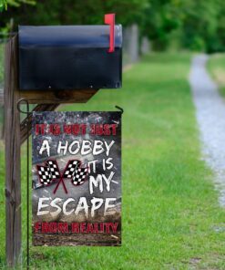 it is my escape from reality dirt track racing flag 3589