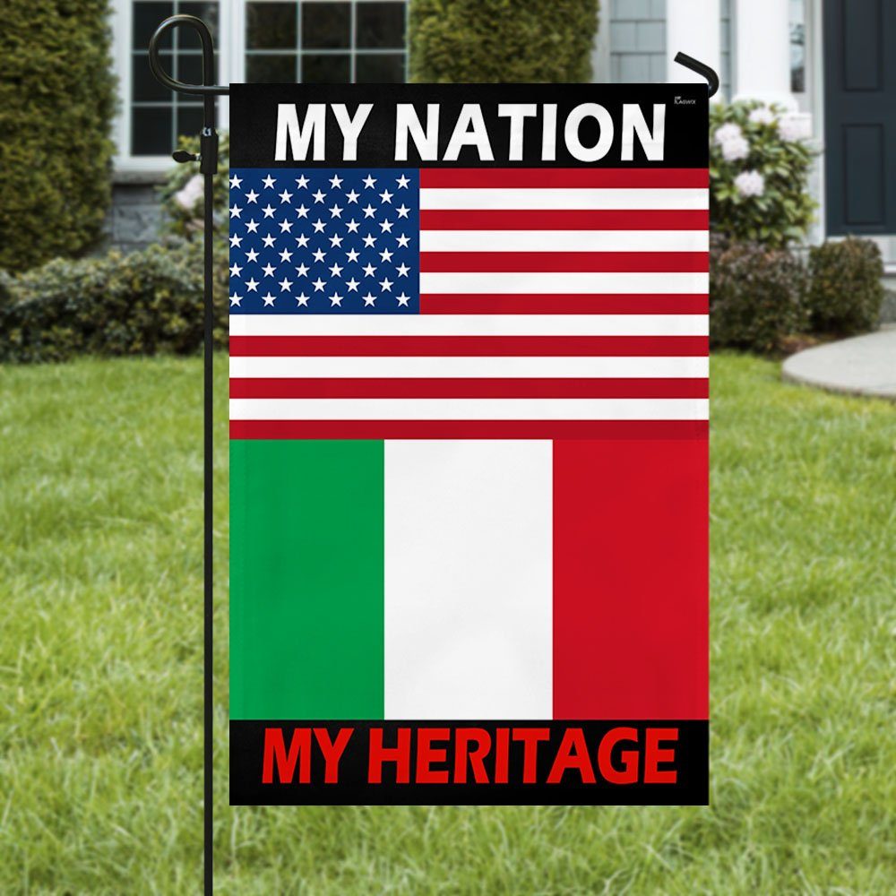 Italy And America Flag My Nation My Heritage TQN680F - Image 3
