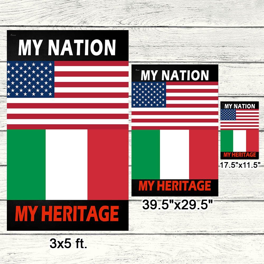 Italy And America Flag My Nation My Heritage TQN680F - Image 7
