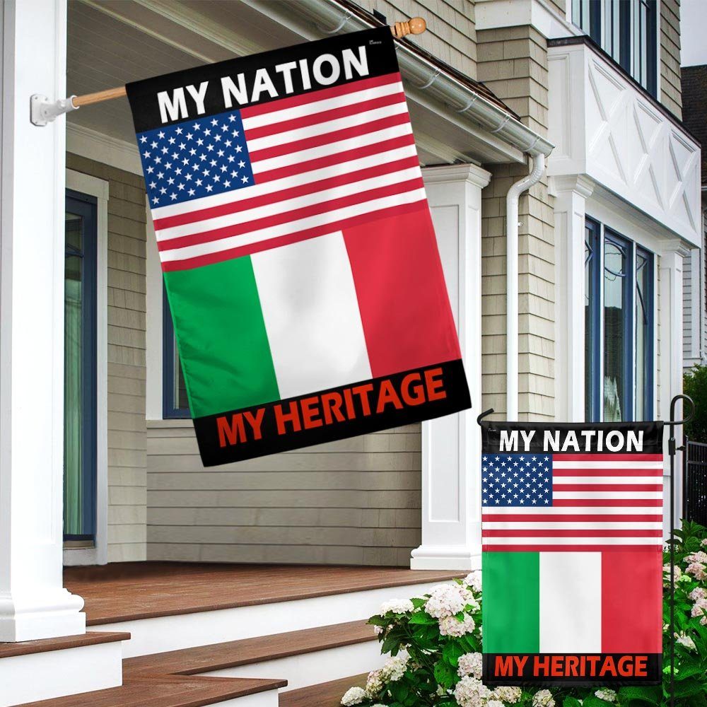 Italy And America Flag My Nation My Heritage TQN680F - Image 4