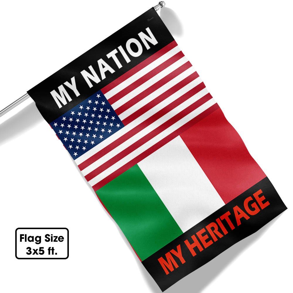 Italy And America Flag My Nation My Heritage TQN680F - Image 6