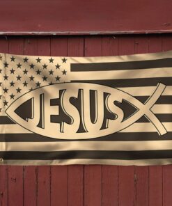 ixoye fish flag christian american grommet flag trl1895gf 5385