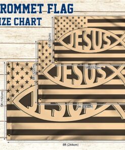 ixoye fish flag christian american grommet flag trl1895gf 8801