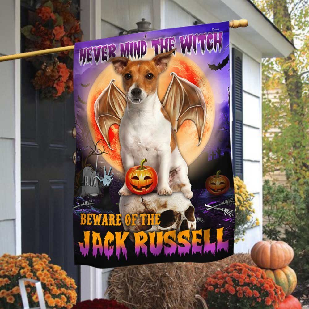 Jack Russell Halloween Flag Beware Of The Jack Russell DBD2796Fv26