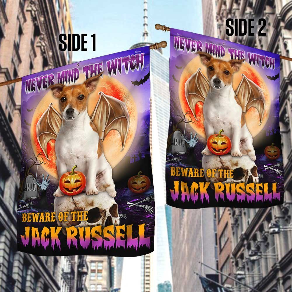 Jack Russell Halloween Flag Beware Of The Jack Russell DBD2796Fv26 - Image 4