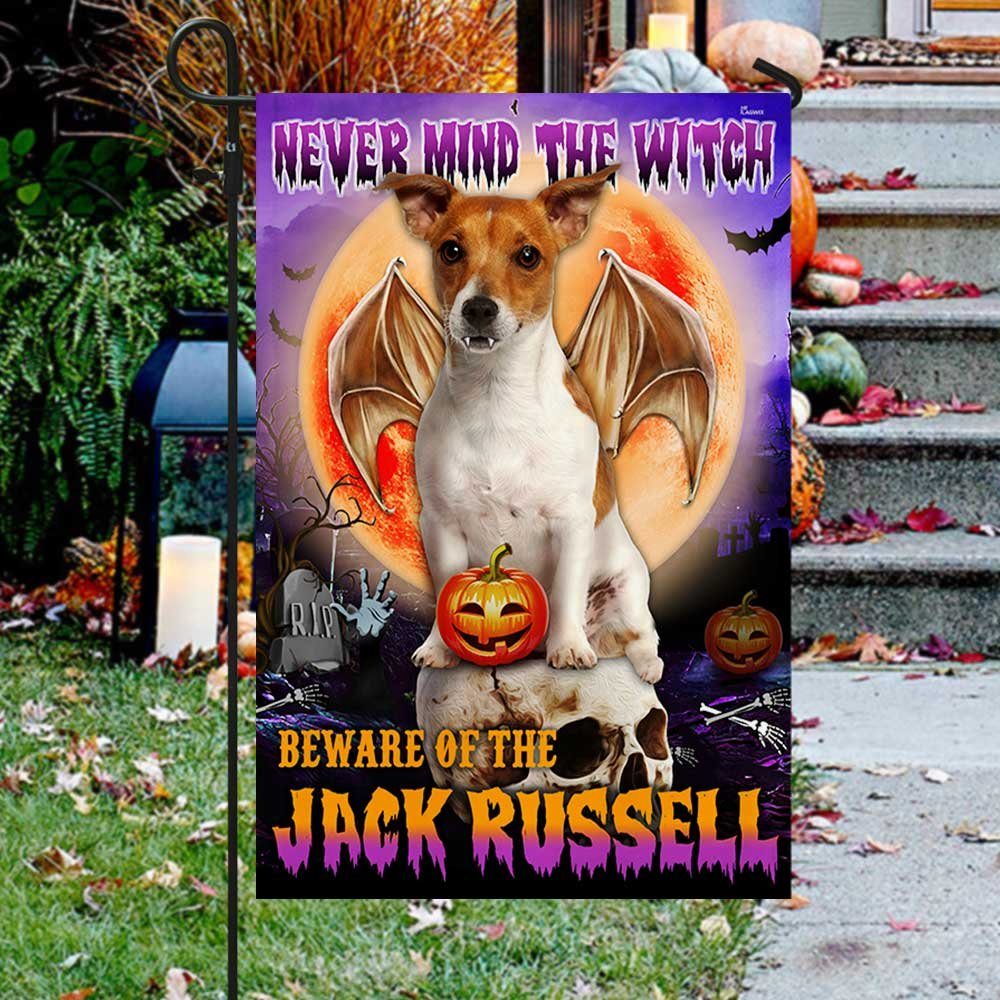 Jack Russell Halloween Flag Beware Of The Jack Russell DBD2796Fv26 - Image 2