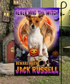 jack russell halloween flag beware of the jack russell dbd2796fv26 4659