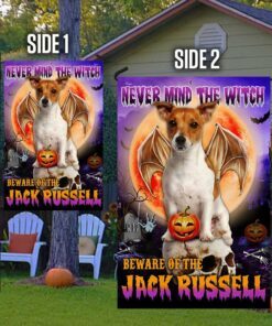 jack russell halloween flag beware of the jack russell dbd2796fv26 7861