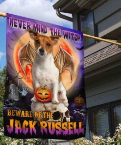 jack russell halloween flag beware of the jack russell dbd2796fv26 8458