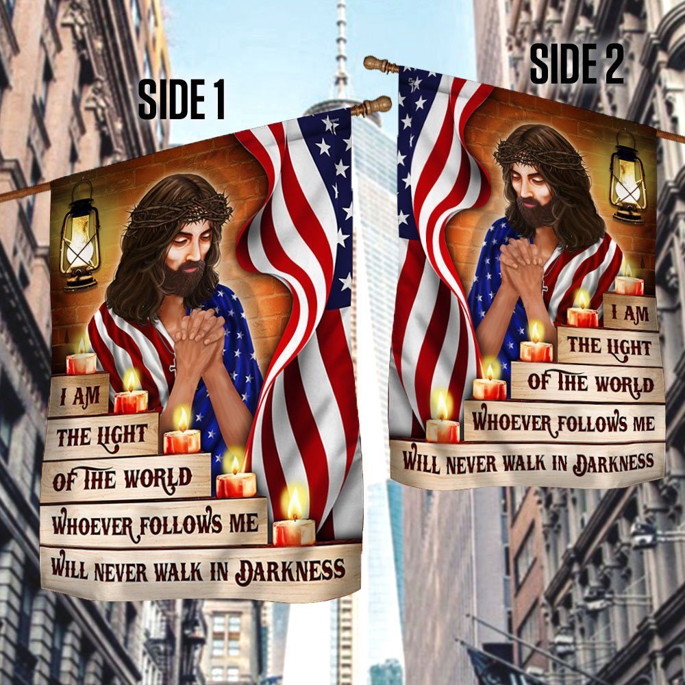 Jesus. The Light Of The World Never Walk In Darkness Flag MLH2091F - Image 3