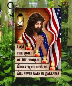 jesus. the light of the world never walk in darkness flag mlh2091f 3592