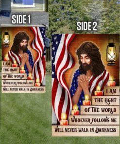 jesus. the light of the world never walk in darkness flag mlh2091f 7405