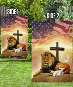 jesus lion and lamb holy spirit flag 5028