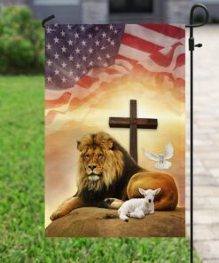 jesus lion and lamb holy spirit flag 5495