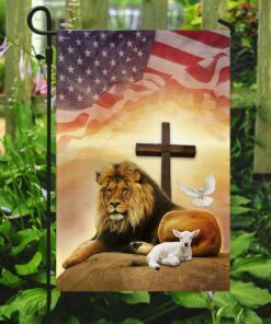 jesus lion and lamb holy spirit flag 6723