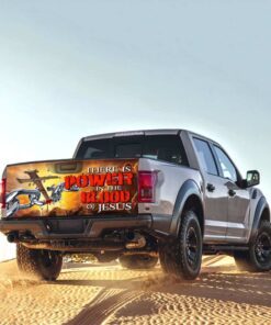 jesus there is power truck tailgate decal sticker wrap ntb126td 1133