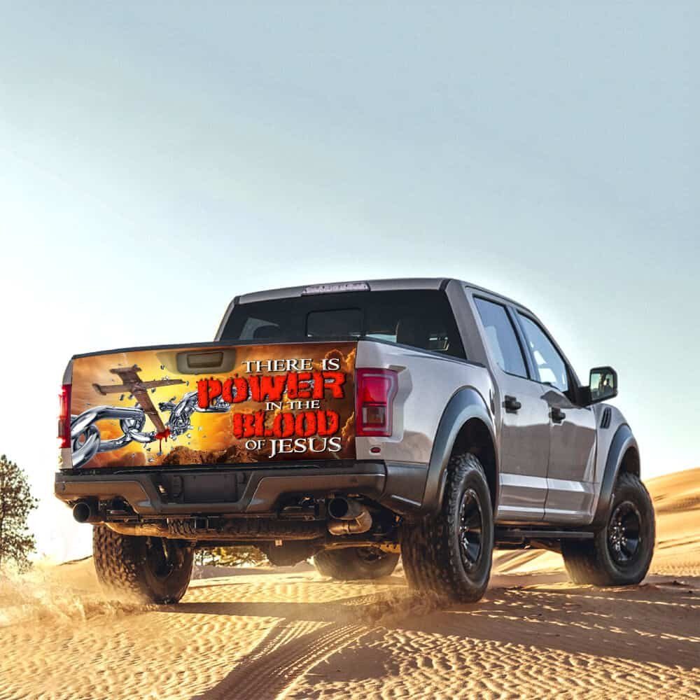 Jesus - There is Power Truck Tailgate Decal Sticker Wrap NTB126TD - Image 6