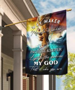 Jesus - Way Maker Miracle Worker Promise Keeper Light In The Darkness Flag