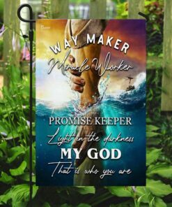 jesus way maker miracle worker promise keeper light in the darkness flag 2771