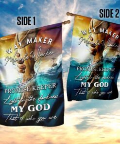 jesus way maker miracle worker promise keeper light in the darkness flag 5375