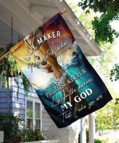 jesus way maker miracle worker promise keeper light in the darkness flag 7868