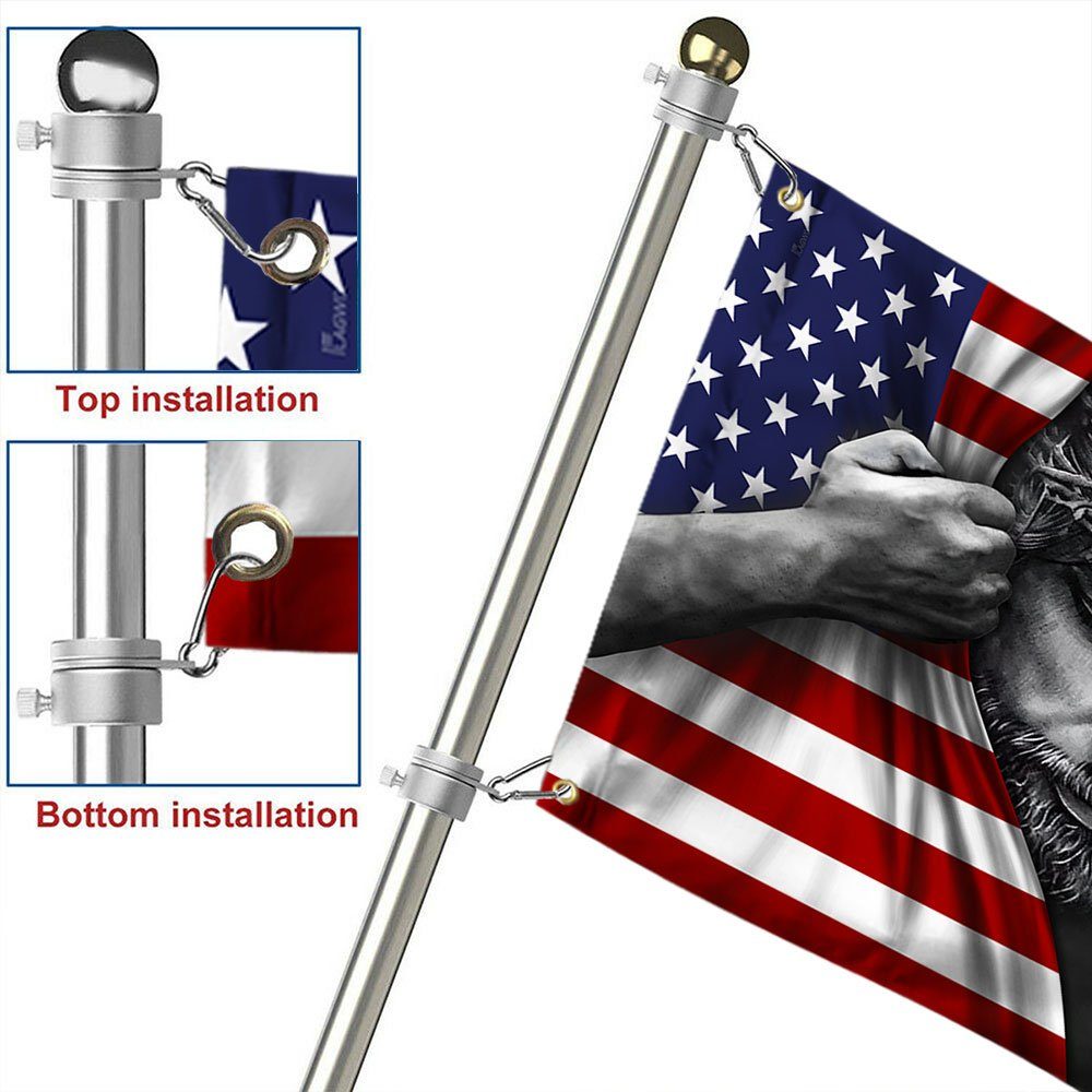 Jesus American Flag Don’t Be Afraid, Just Have Faith Grommet Flag TRL06GF - Image 4