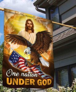 jesus american flag one nation under god ddh2901f 1379