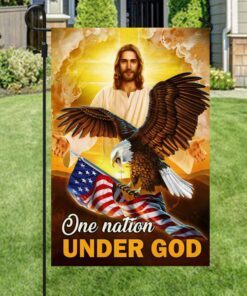 jesus american flag one nation under god ddh2901f 3573