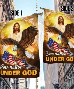jesus american flag one nation under god ddh2901f 8267