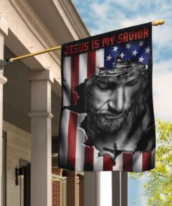 Jesus And American Flag Flagwix™ Jesus Is My Savior Flag