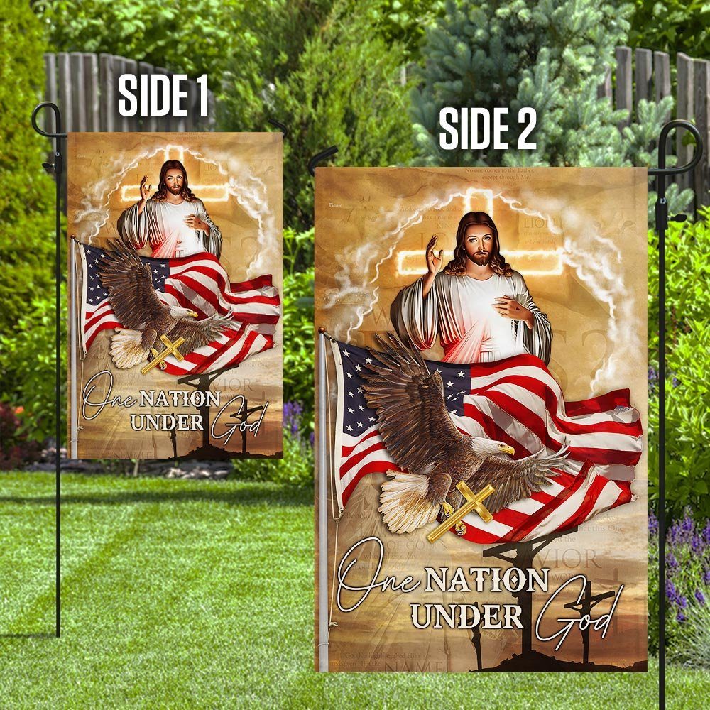 Jesus And Eagle Flagwix™ One Nation Under God Jesus Flag - Image 8