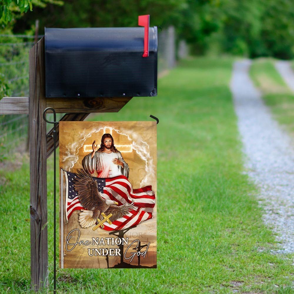 Jesus And Eagle Flagwix™ One Nation Under God Jesus Flag - Image 9