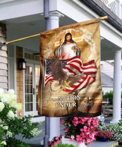 Jesus And Eagle Flagwix™ One Nation Under God Jesus Flag