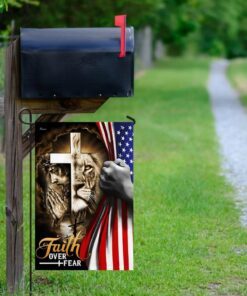 jesus and lion flagwix™ faith over fear flag 8078
